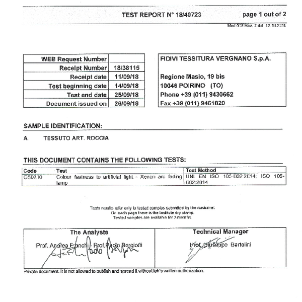 roccia - odpornosc na swiatlo EN 105 B02